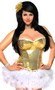 Gold Sequin Underwire Zipper Corset and Pettiskirt