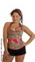 Plus Size Leopard Halter Pin-Up Burlesque Corset