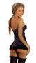 Purple Eyelash Lace Underwire Corset