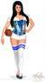 2 PC Sexy Football Fantasy Costume