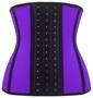 Breathable Hole Purple Steel Boned Latex Shaper Waist Training Corset