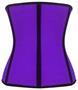 Breathable Hole Purple Steel Boned Latex Shaper Waist Training Corset