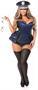 Lavish 5 PC Officer Frisky Corset Costume