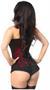 Lavish Red Lace Front Zipper Corset