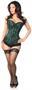 Lavish Green Lace Front Zipper Corset