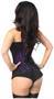 Lavish Purple Lace Front Zipper Corset