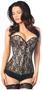 Lavish Tan Lace Front Zipper Corset