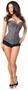 Lavish Dark Grey Lace Overbust Corset w/Zipper