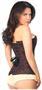 Lavish Dark Brown Lace Overbust Corset w/Zipper