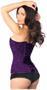Lavish Dark Purple Lace Overbust Corset w/Zipper