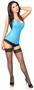 Lavish Blue Brocade Overbust Corset
