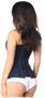 Lavish Navy Blue Lace Overbust Corset w/Zipper