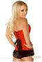 Lavish Red Brocade Side Zipper Corset