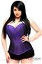 Lavish Purple Glitter Side Zipper Corset
