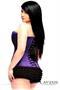 Lavish Purple Glitter Side Zipper Corset