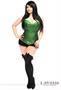 Lavish Green Glitter Side Zipper Corset