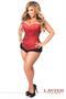 Lavish Red Glitter Side Zipper Corset