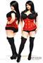 Lavish Red Lace Underwire Underbust Corset