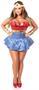 Lavish 3 PC Superhero Corset Dress Costume