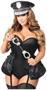 Lavish 4 PC Rhinestone Cop Corset Costume