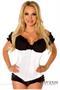 Lavish White Underbust Zipper Corset