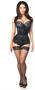 Lavish Black Underbust Zipper Corset