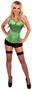 Lavish Green Sweetheart Front Zipper Corset