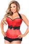 Lavish Red Halter Corset w/Bow