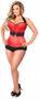 Lavish Red Halter Corset w/Bow