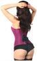 Lavish Fuchsia Glitter Front Zipper Corset