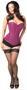 Lavish Fuchsia Glitter Front Zipper Corset