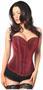 Lavish Red Glitter Front Zipper Corset