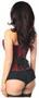 Lavish Red Glitter Front Zipper Corset
