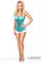 Lavish Deep Mint Green Sweetheart Front Zipper Corset