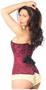 Lavish Wine Lace Overbust Corset w/Zipper