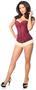 Lavish Wine Lace Overbust Corset w/Zipper
