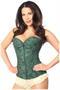 Lavish Dark Green Lace Overbust Corset w/Zipper