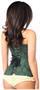 Lavish Dark Green Lace Overbust Corset w/Zipper