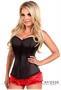 Lavish Black Sweetheart Front Zipper Corset