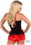 Lavish Black Sweetheart Front Zipper Corset