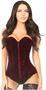 Lavish Red Crushed Velvet Overbust Corset