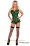 Green Lace Steel Boned Corset