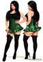 Top Drawer Emerald Steel Boned Underbust Skirted Corset