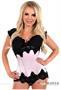 Top Drawer Ivory Beaded Underbust Steel Boned Corset