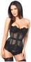 Black Mesh Net Steel Boned Corset