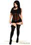 Top Drawer Black and Brown Steel Boned Underbust Corset