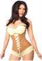 Top Drawer Faux Leather Steel Boned Ren Faire Corset