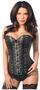 Top Drawer Faux Leather Steel Boned Corset w/Rivets