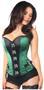 Top Drawer Green Buckle Steel Boned Corset