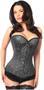 Top Drawer Elegant Black Embroidered Steel Boned Corset